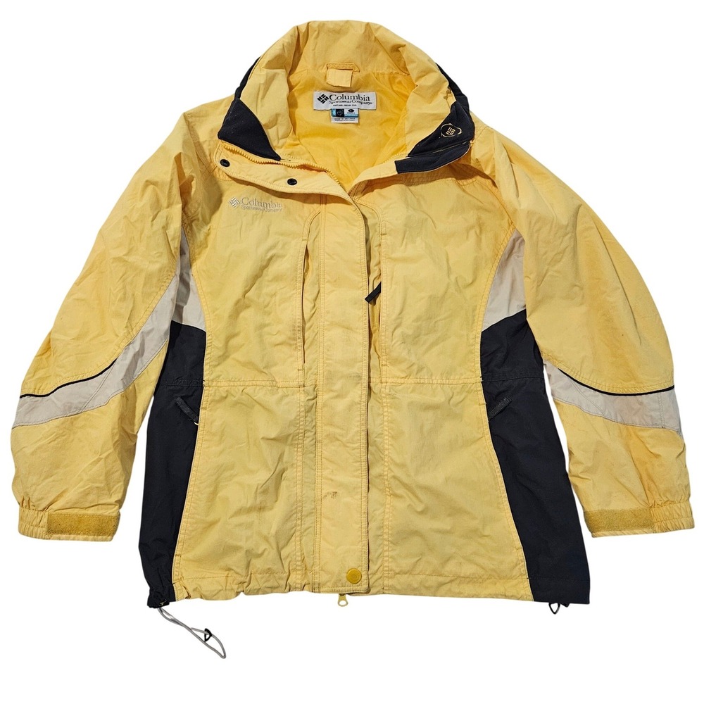Columbia Sportswear Core Womens Interchange Jacket Yellow Black Colorblock L
